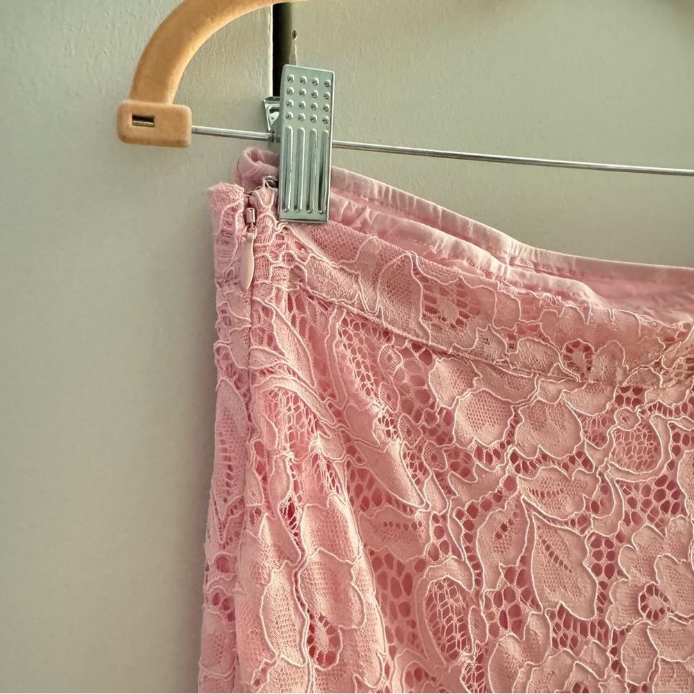 Loeffler randall pink lace bodysuit and skirt size L - Picture 9 of 10